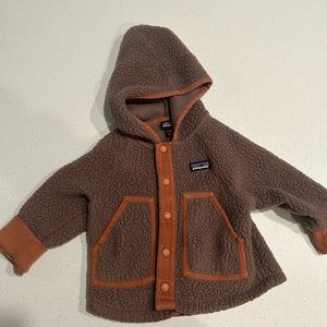 Baby retro pile patagonia fleece jacket 12-18 months